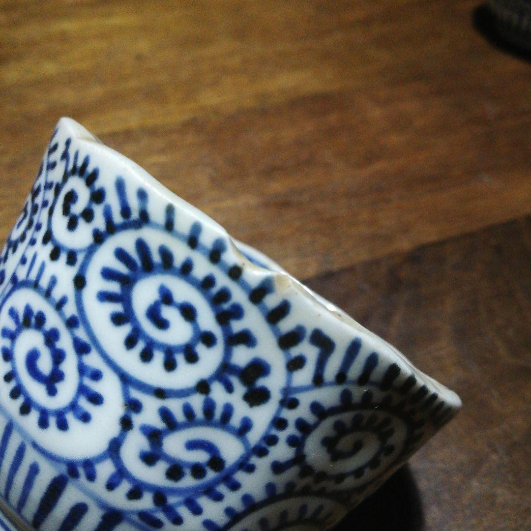 (幕末)古伊万里蛸唐草蕎麦猪口三客