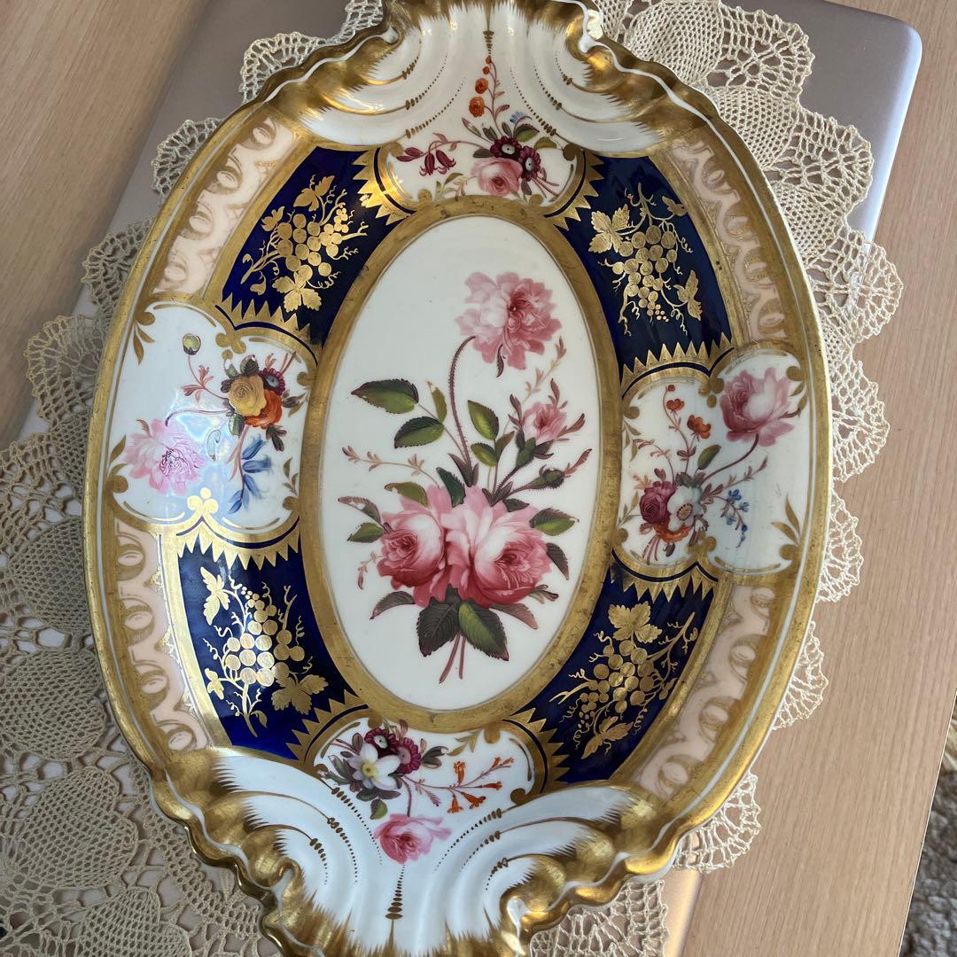 英国アンティーク　Goddenコレクション　リッジウェイ薔薇のサービスプレート