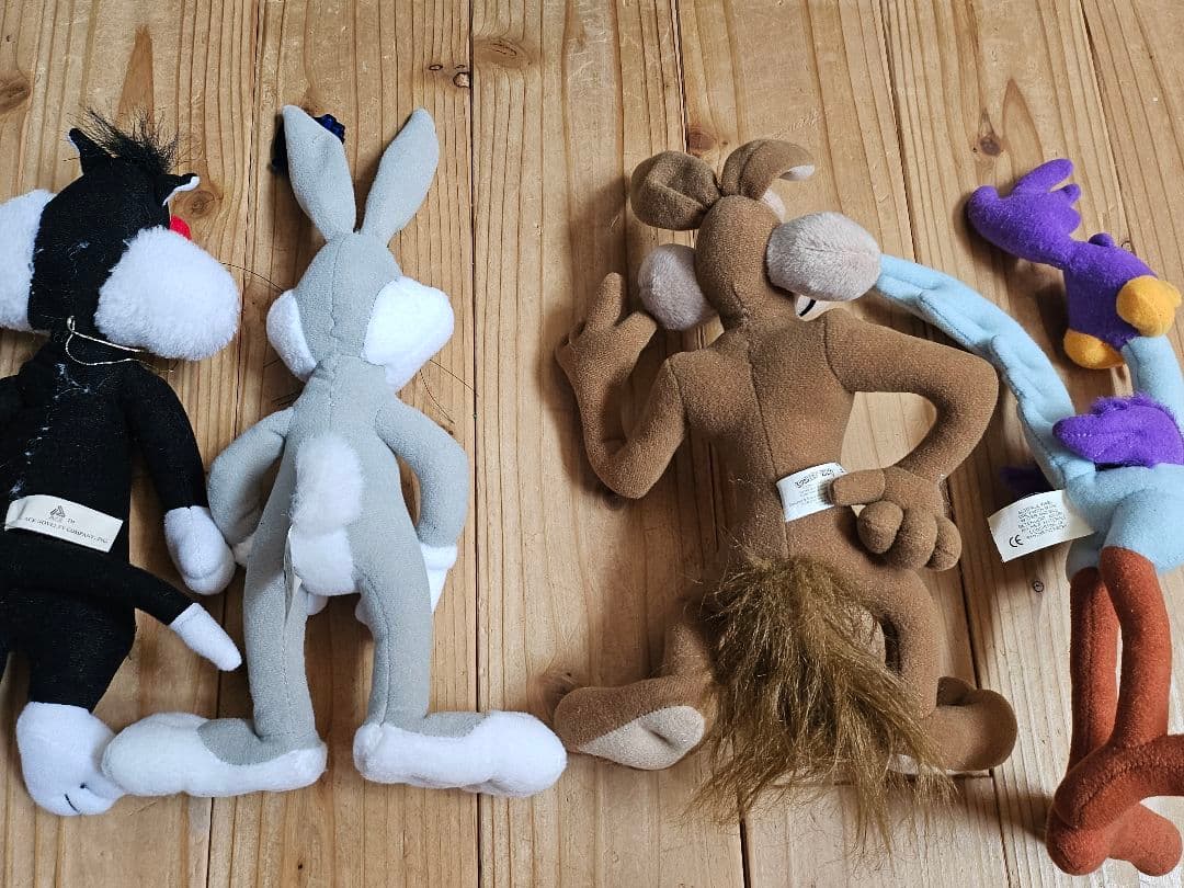 ルーニー・テューンズ ビンテージ ぬいぐるみ　コヨーテ、ロードランナー