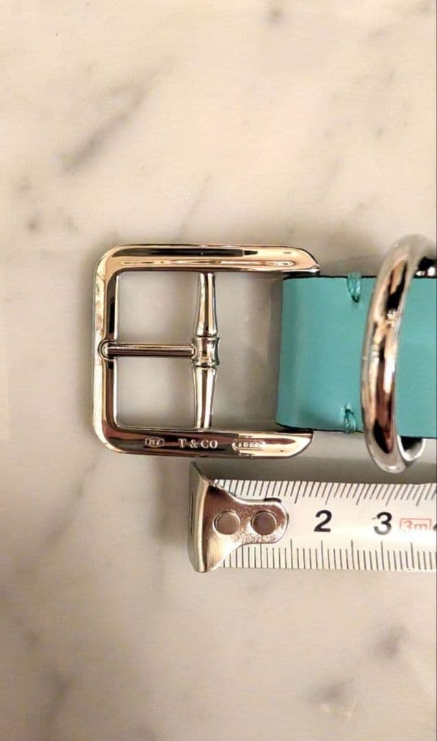 ■中〜大型犬 TIFFANY レザー首輪 Lサイズ