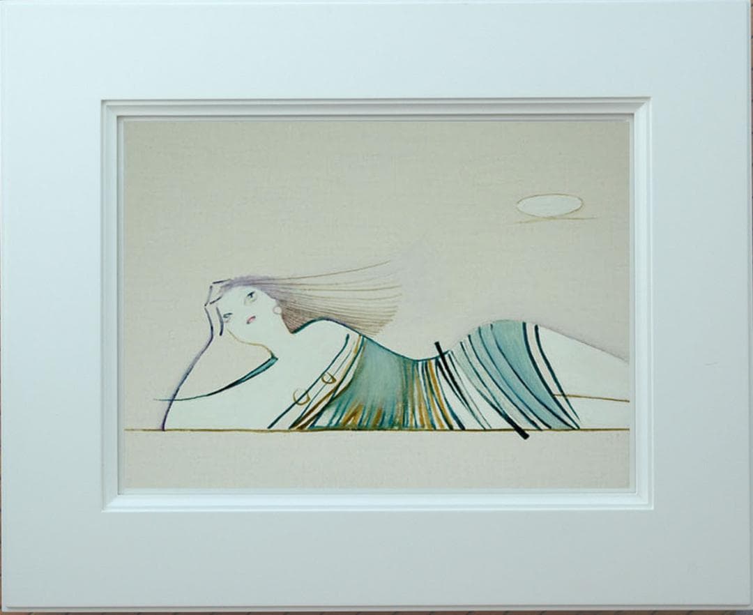 油絵 菅家令子 絵 絵画 インテリア 額付(銀) F3-041114 人物 女性