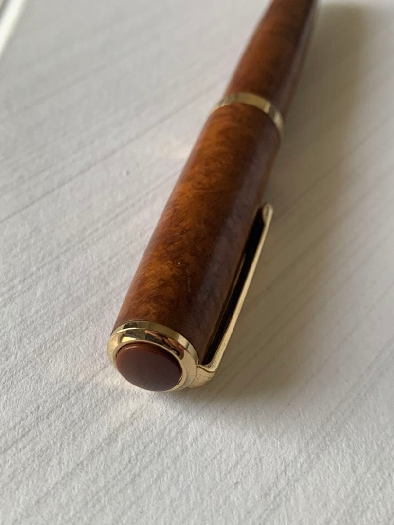 PLATINUM 万年筆 木軸 14Kペン先