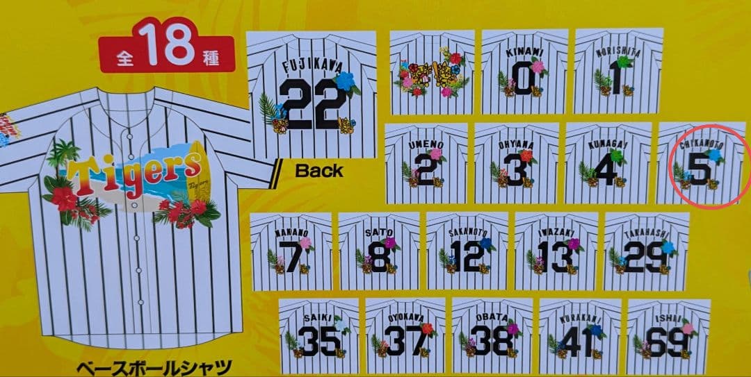 阪神タイガース 沖縄キャンプ限定 ベースボールシャツ 近本光司選手 新品未使用