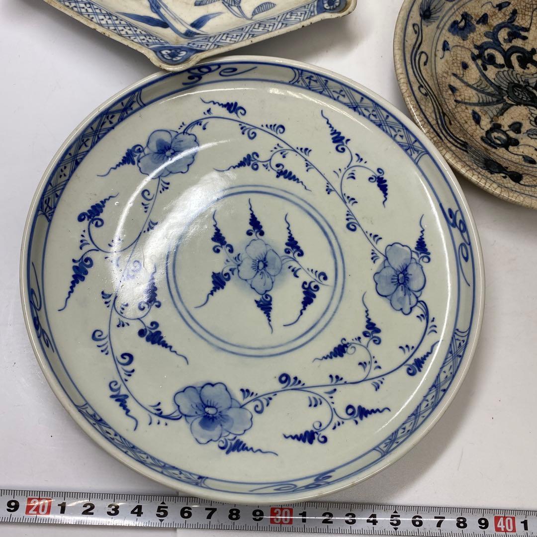 古伊万里　染付盃洗　中皿　蕎麦猪口色々　9点タコサ　東さ7-0323②