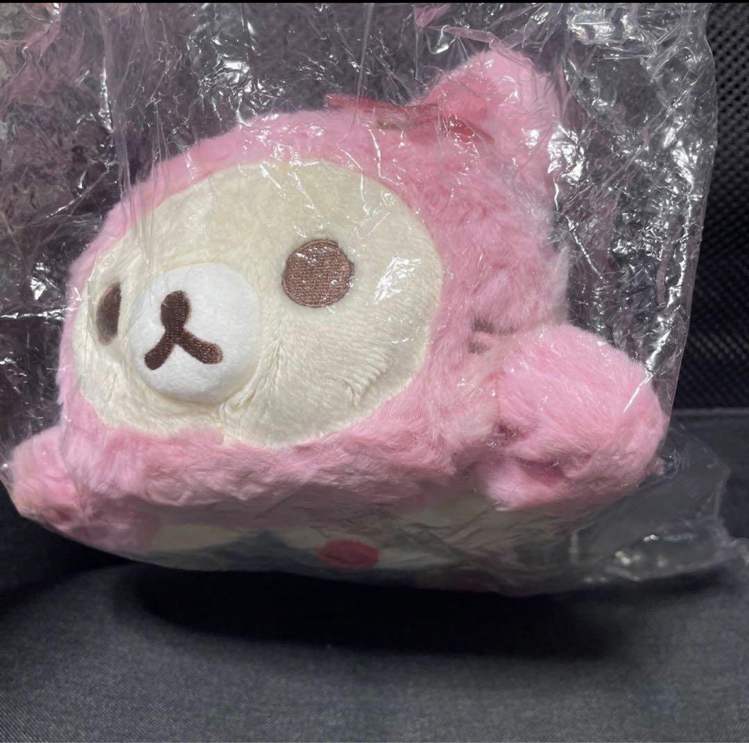 リラックマ ストロベリーキャット ぴょこぴょこ抱きぐるみ　コリラックマ　ネコ