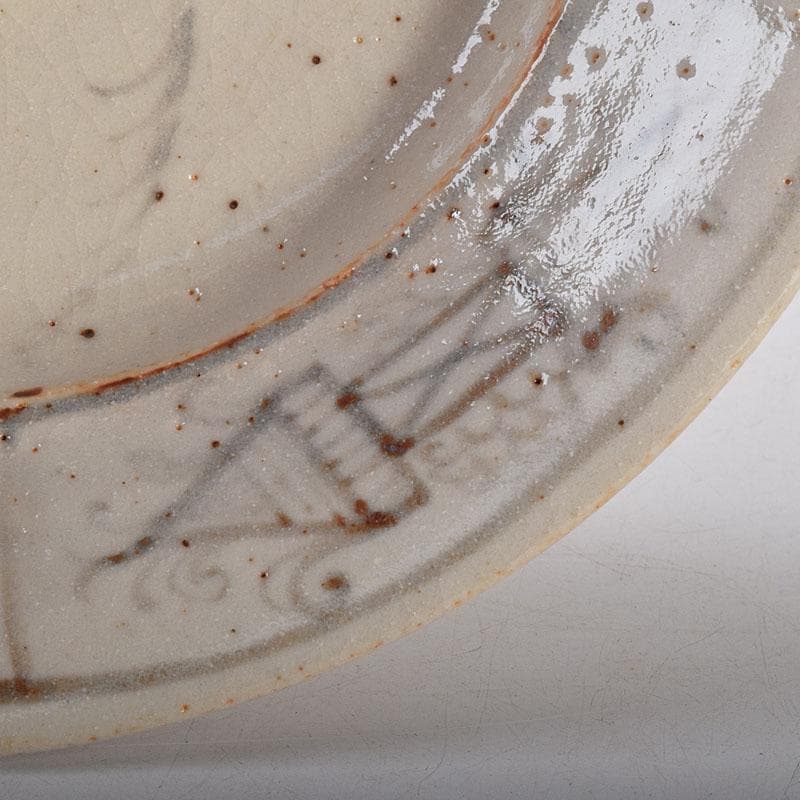 志野焼　加藤光右衛門作　菓子鉢　共箱　C　8089