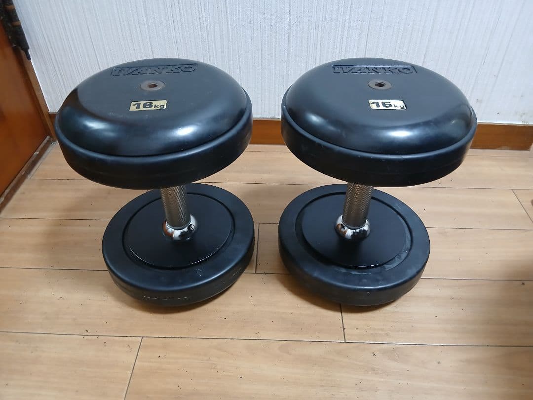 ②IVANKO(イヴァンコ) SDKR ダンベル(ラバー) 16kg x 1個