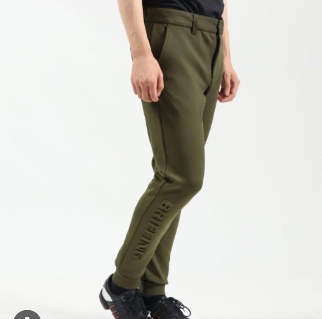 極美品 ブリーフィング BRIEFING 3D ロゴ ジョガー パンツ カーキ