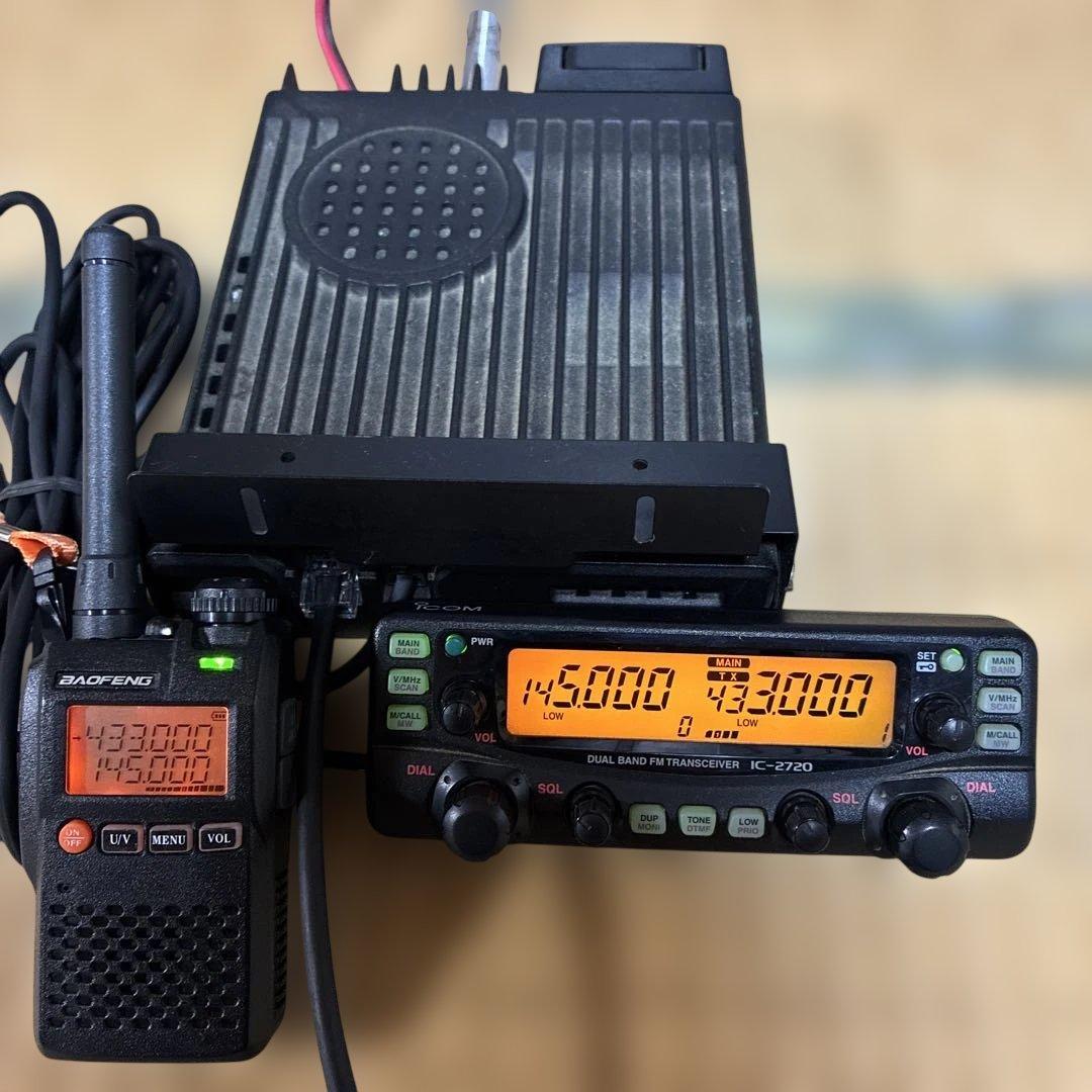 【動作確認済】アイコム IC-2720D 50W デュアルバンド アマチュア無線