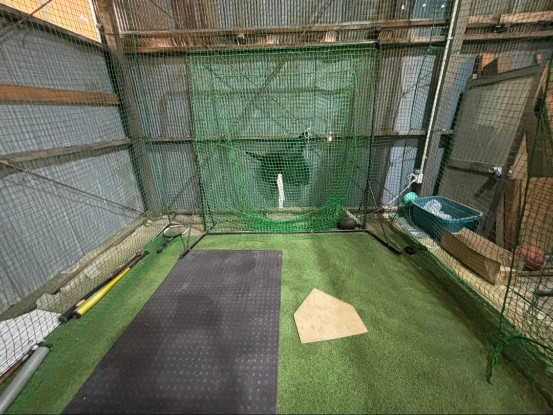 本格　とりかご　バッティングゲージ　硬式　練習　室内練習場　ネット　人工芝　打撃