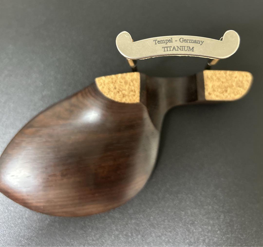 Otto templeバイオリン顎当て（紫檀）&titanium チタンクランプ