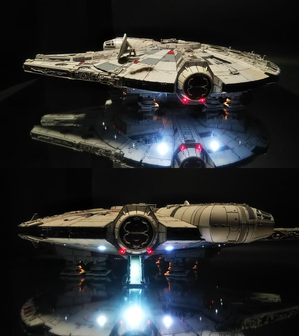 1/144 電飾改修 ミレニアムファルコン 塗装済完成品　 スターウォーズ
