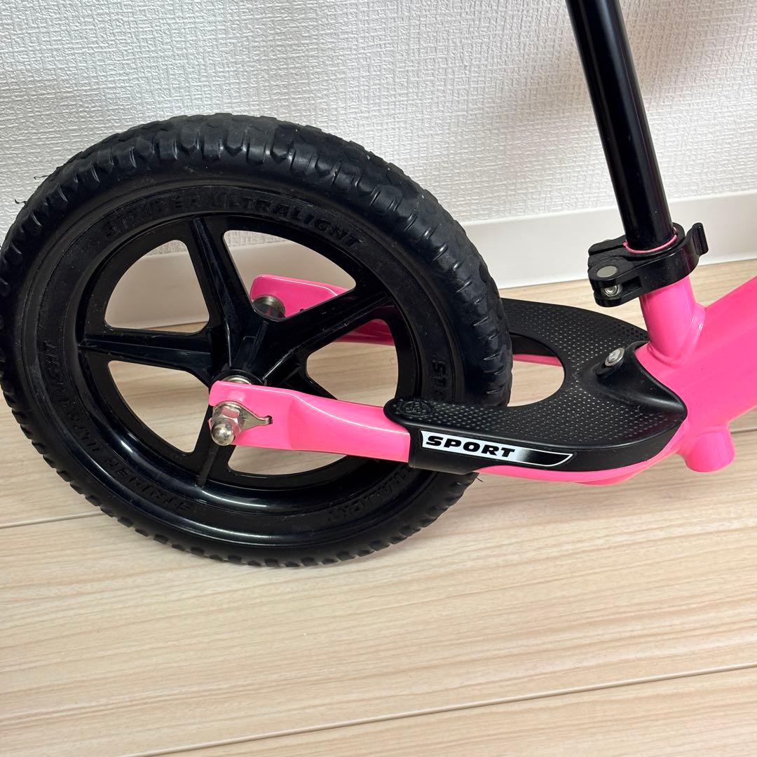 ✨美品✨ STRIDER ストライダーSPORT12 ピンク箱 取説 延長ポール