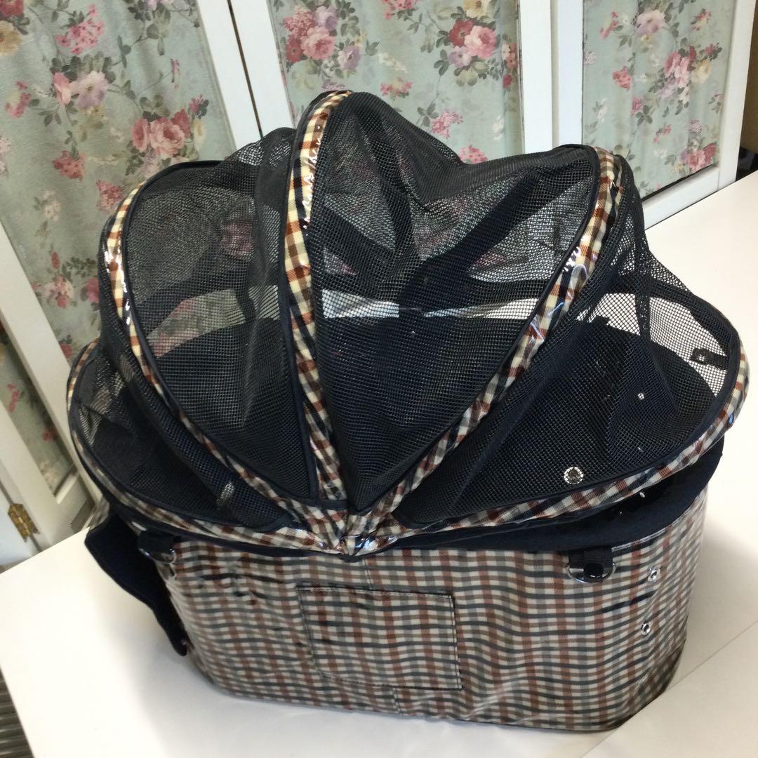 ①天使のカート　ポルテブラウンチェックMサイズ　バッグ