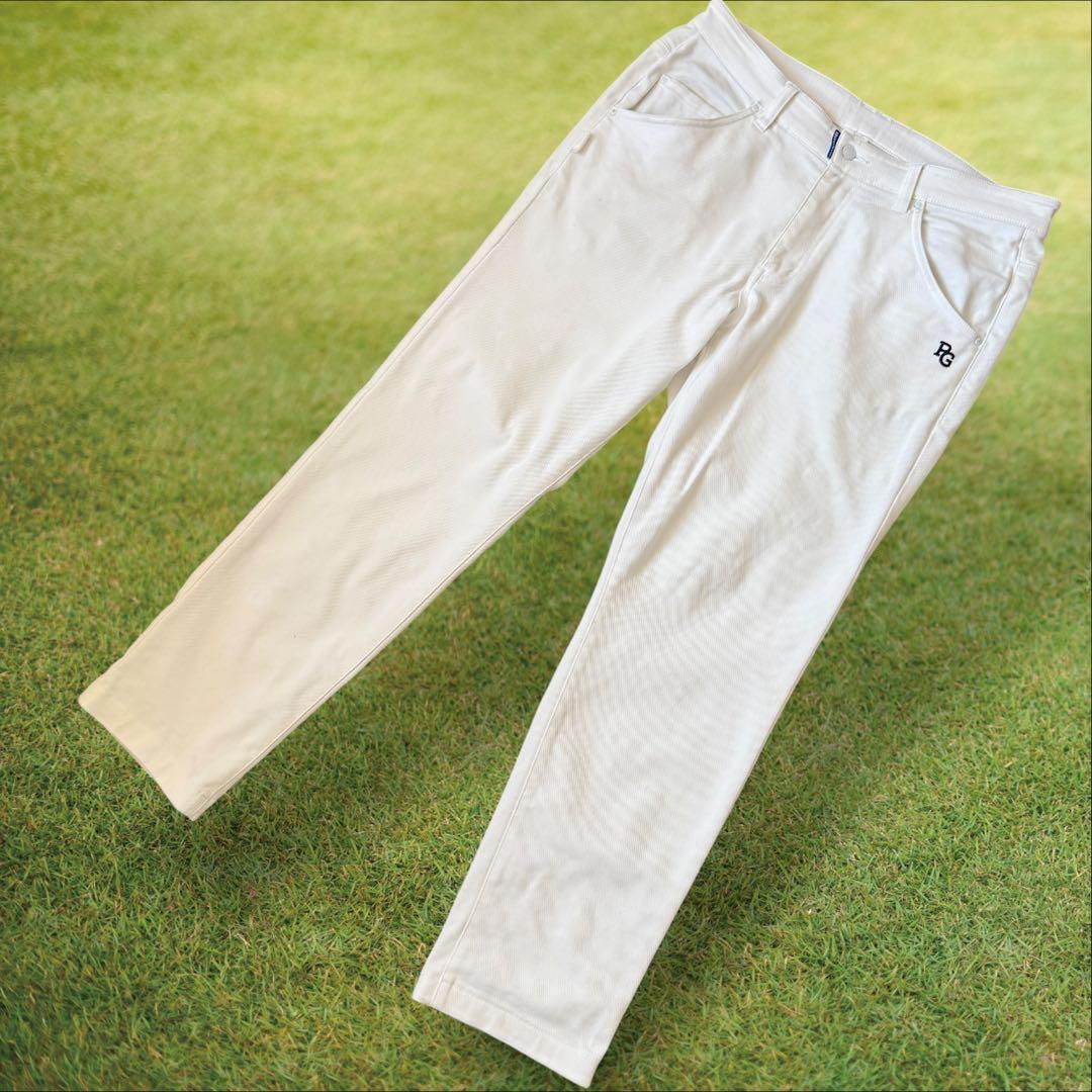 パーリーゲイツ　パンツ　XL〜XXL相当 白　ホワイト　コットン素材　地厚　6