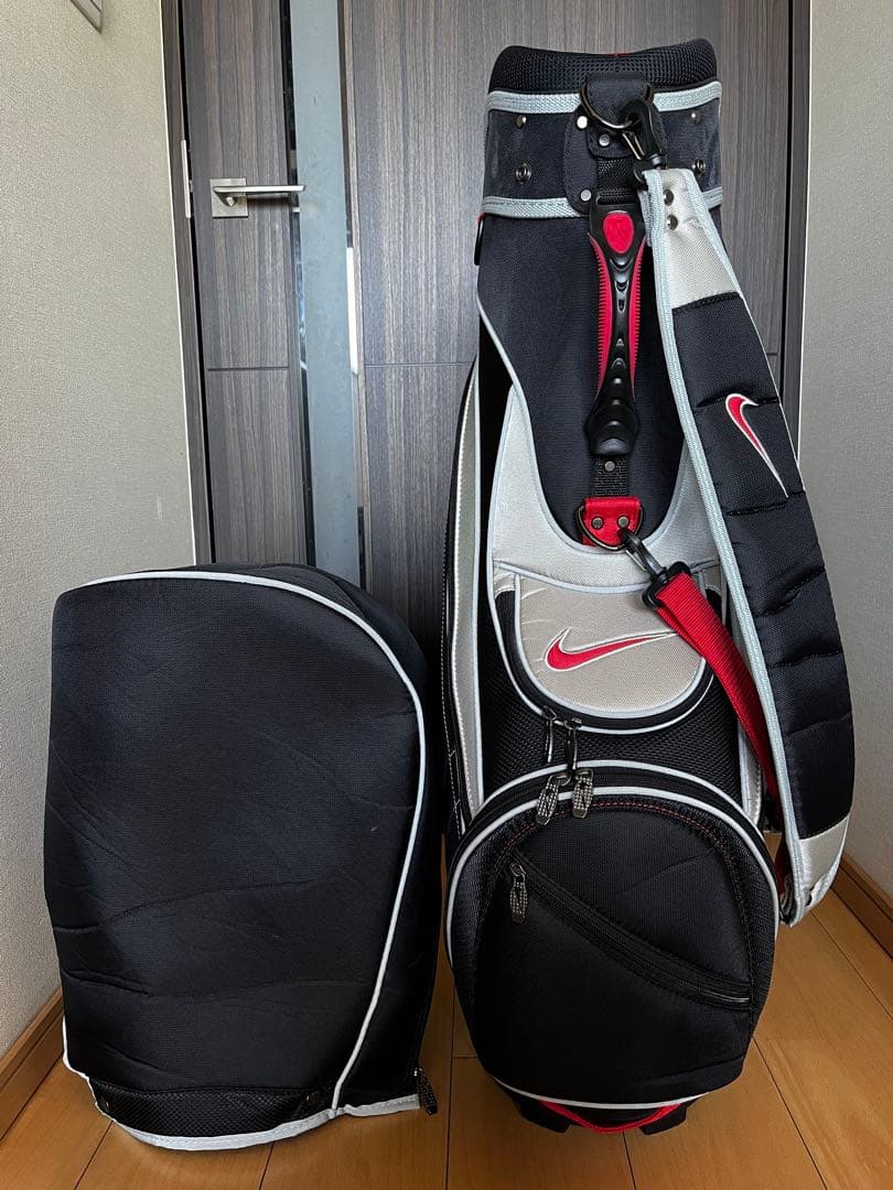 美品完売品　希少ナイキゴルフ　スポーツ　アクティブカートキャディバッグ 黒×赤