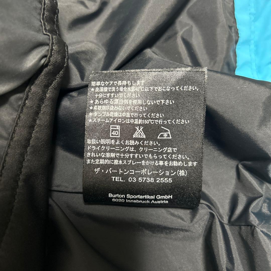 BURTON【S】GORE-TEX フード付きジャケット 青　スノボウェア