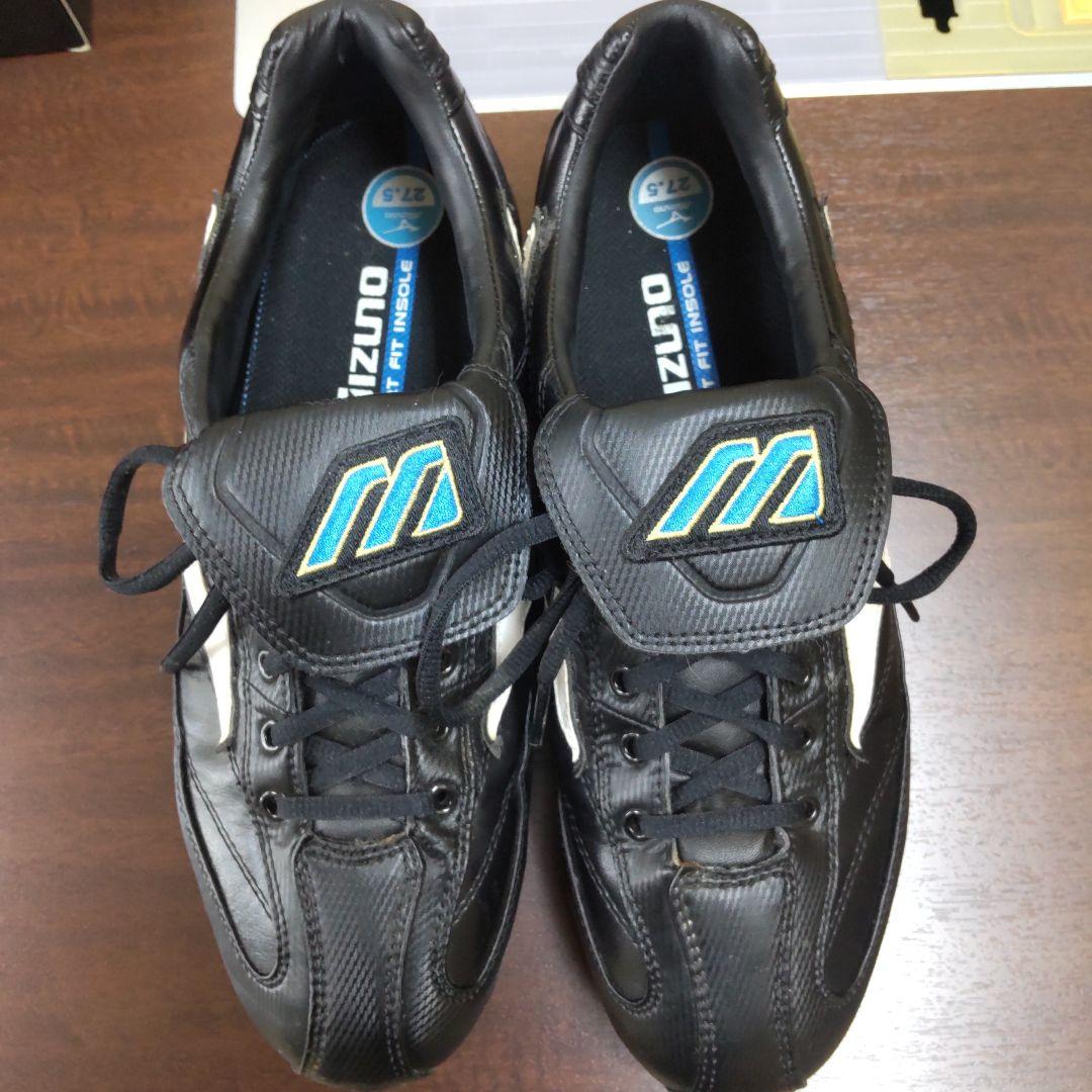Mizuno スポーツシューズ 黒 スパイクシューズソフト用グローブボールセット