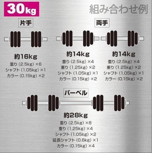 中古美品 ダンベル 可変式 可変式ダンベル15kg 2個セット 鉄アレイ