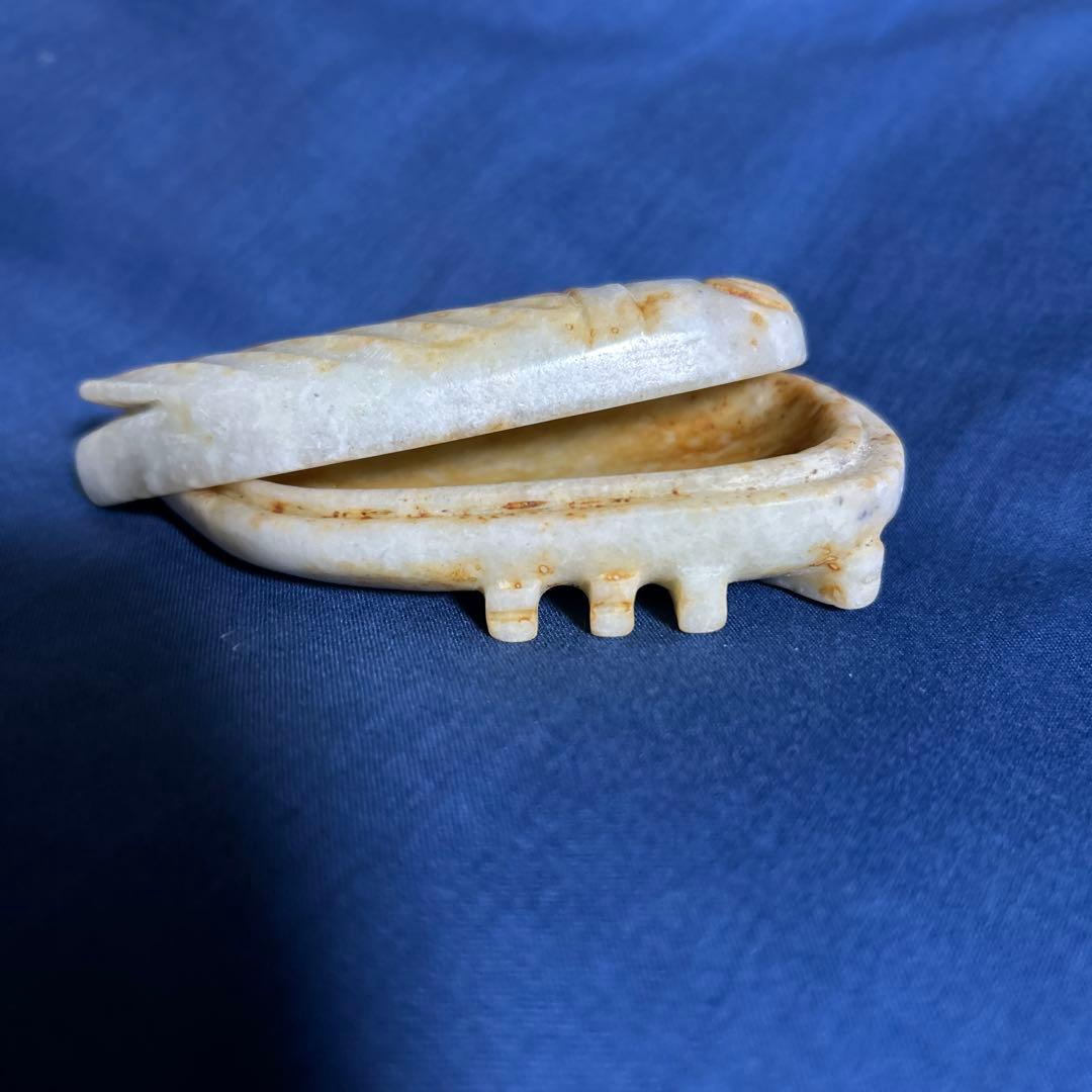 中国アンティーク 清古玉蝉 香合