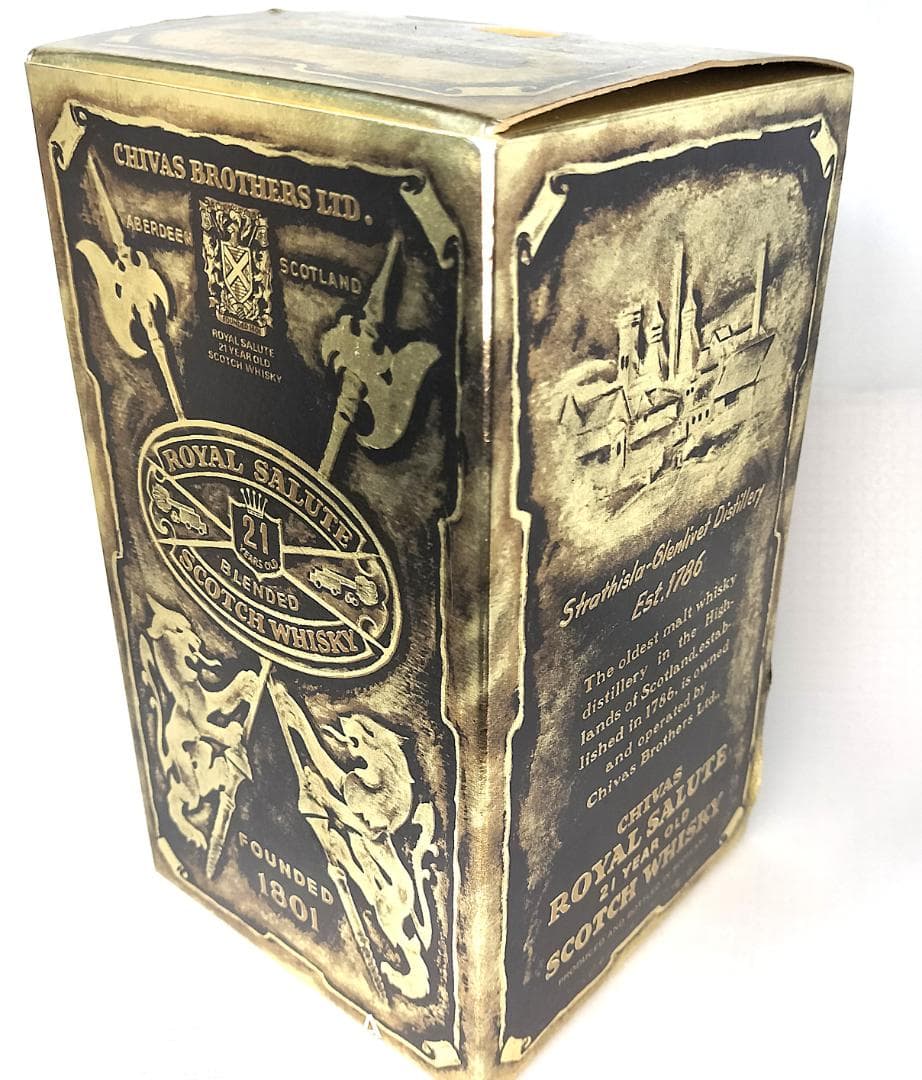 ★古酒★希少！スコッチウイスキー/ロイヤルサルート21年 赤陶器ボトル箱付