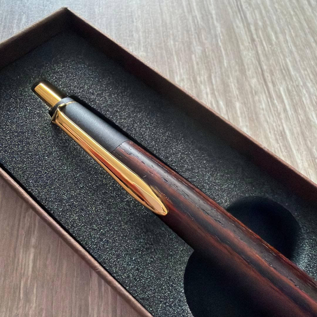 【ボナンペン】本紫檀　真鍮金具 木製シャープペンシル 検索用 野原工芸 工房楔