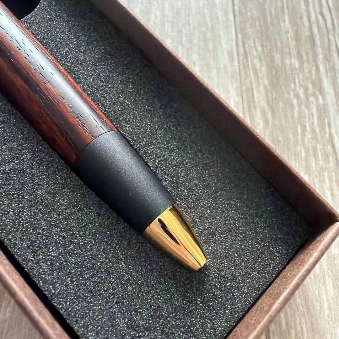 【ボナンペン】本紫檀　真鍮金具 木製シャープペンシル 検索用 野原工芸 工房楔