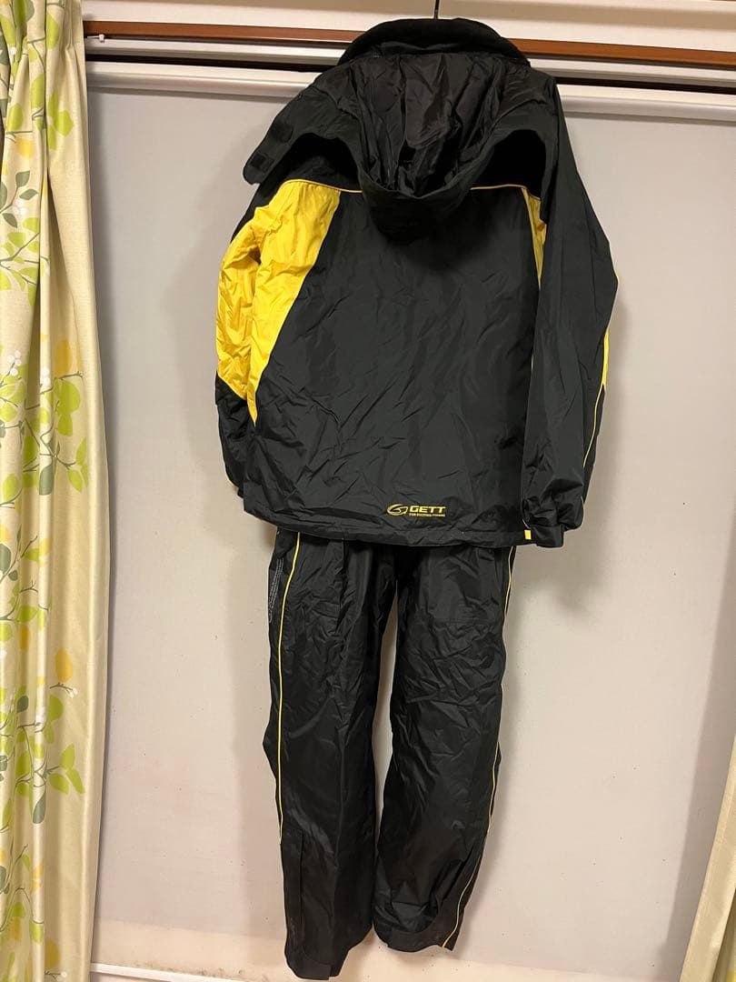 GETT フィッシング 釣り 完全防寒着 上下 メンズ 黒/黄 3L 新品