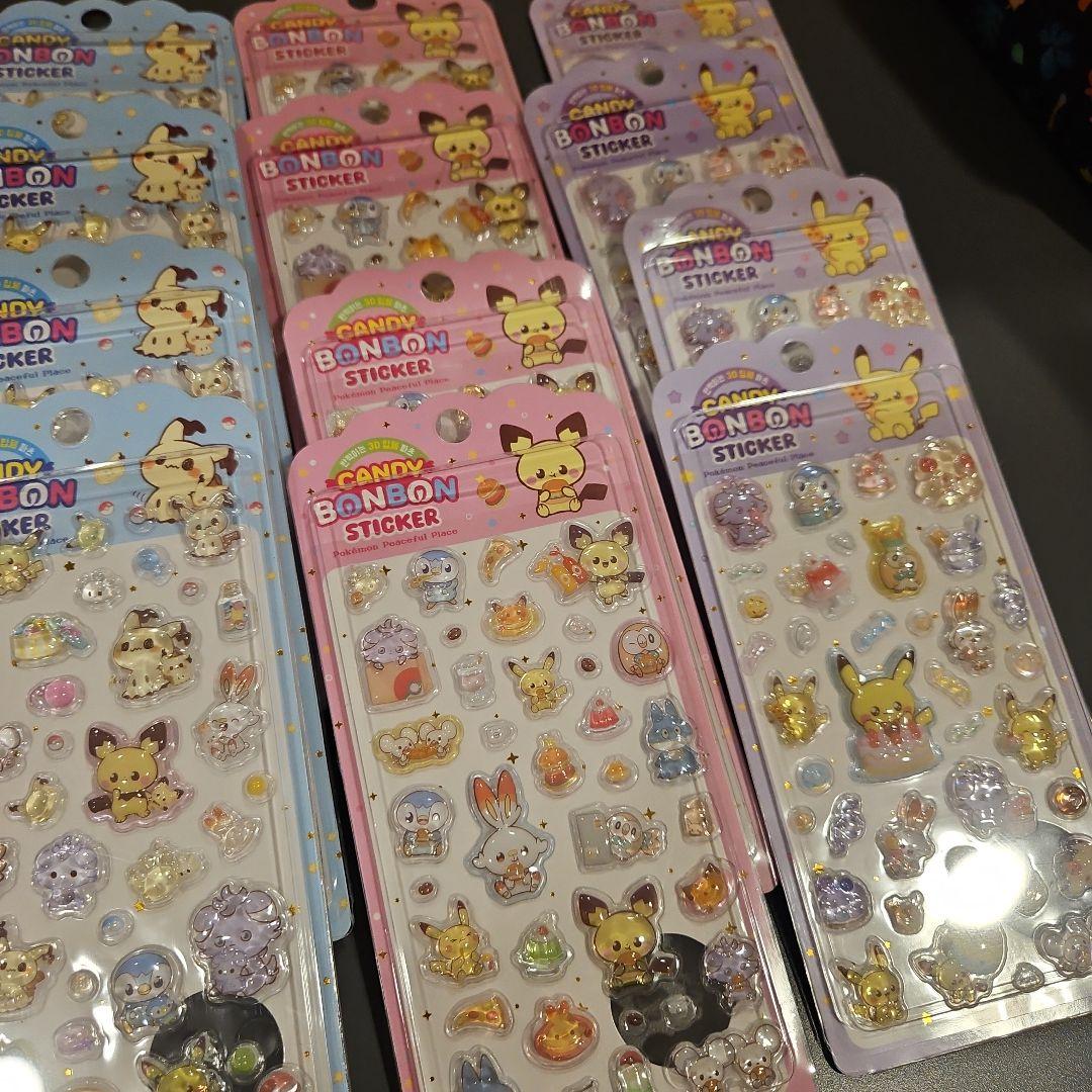 16枚 ポケモン　ボンボン　シール　韓国限定　正規品　韓国