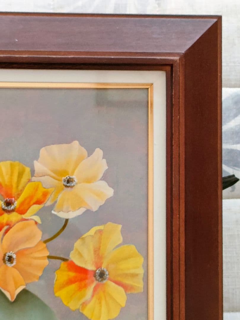 渋谷誠 「ポピー」 油彩 F4 額装