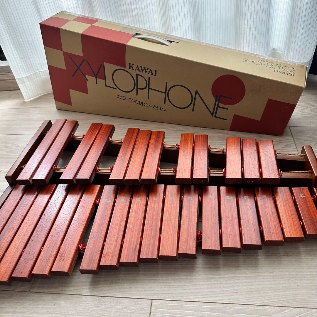 【美品】KAWAI シロホン カリン 卓上木琴 30音