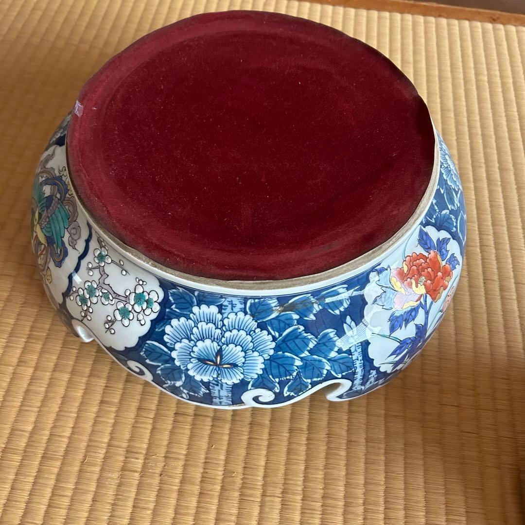 藤井錦彩窯 古伊万里風 立壺 約100cm