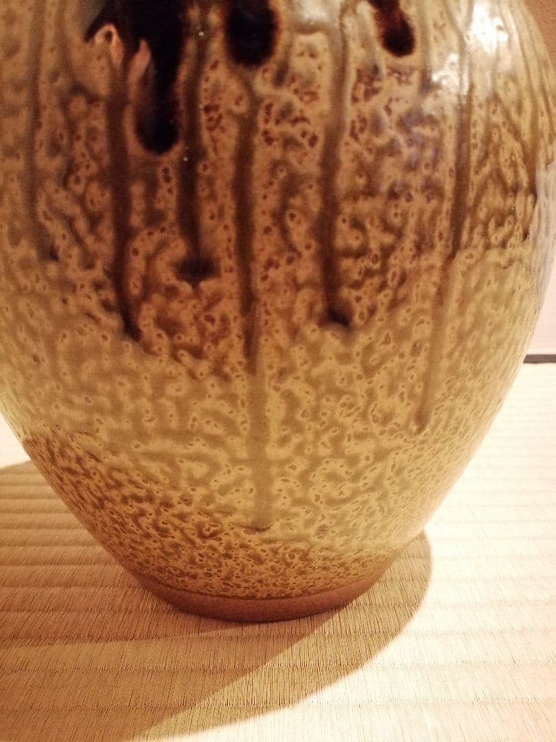 【茶事具】尾中窯　市野克造　丹波焼飾壺　茶壺　その他988