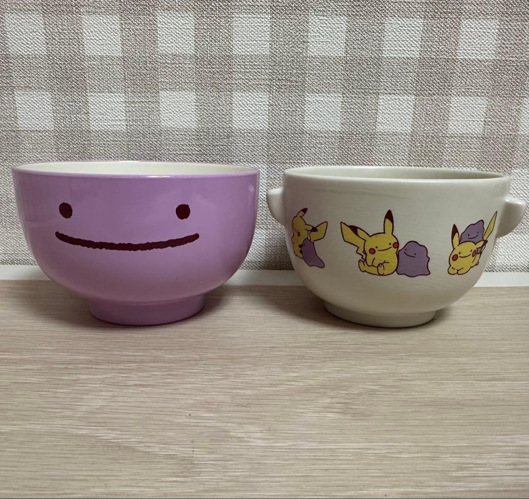 【レア】汁椀・茶碗セット　へんしん！メタモン