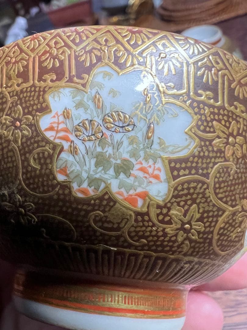 明治九谷焼茶器セット（急須・湯冷湯呑み5個）