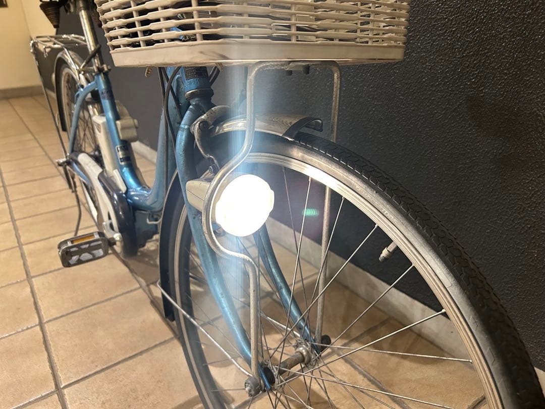 兵庫県神戸市より！Panasonic電動アシスト自転車 青色 Ni-MH