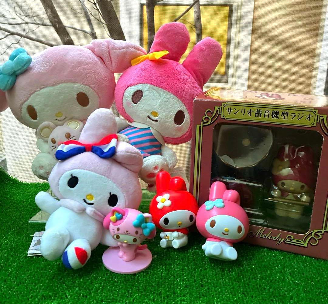 サンリオ　マイメロディ　蓄音機型ラジオ　ぬいぐるみ　フィギュア　まとめ売り