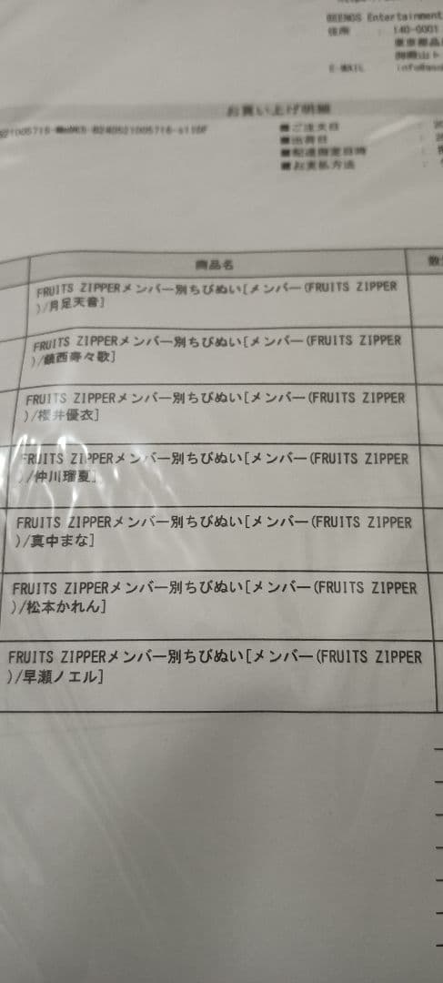 FRUITS ZIPPER　ちびぬいコンプリート