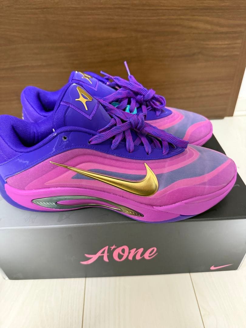 Nike Ajaモデル　A'ONE EP 幅広モデル27cm 紫/ピンク