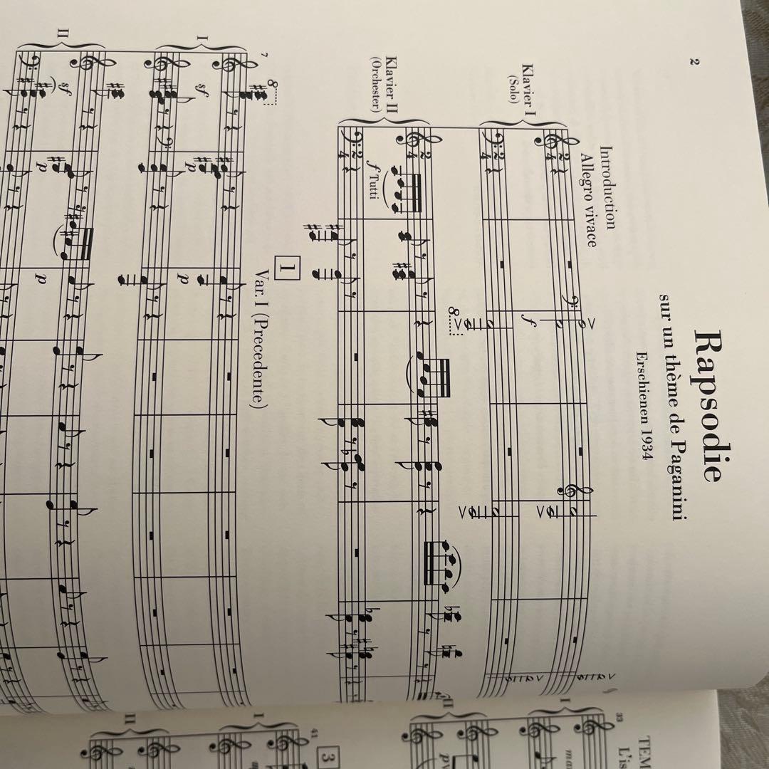 鍵盤楽器 Rachmaninow: Paganini-Rhapsodie Opus 43