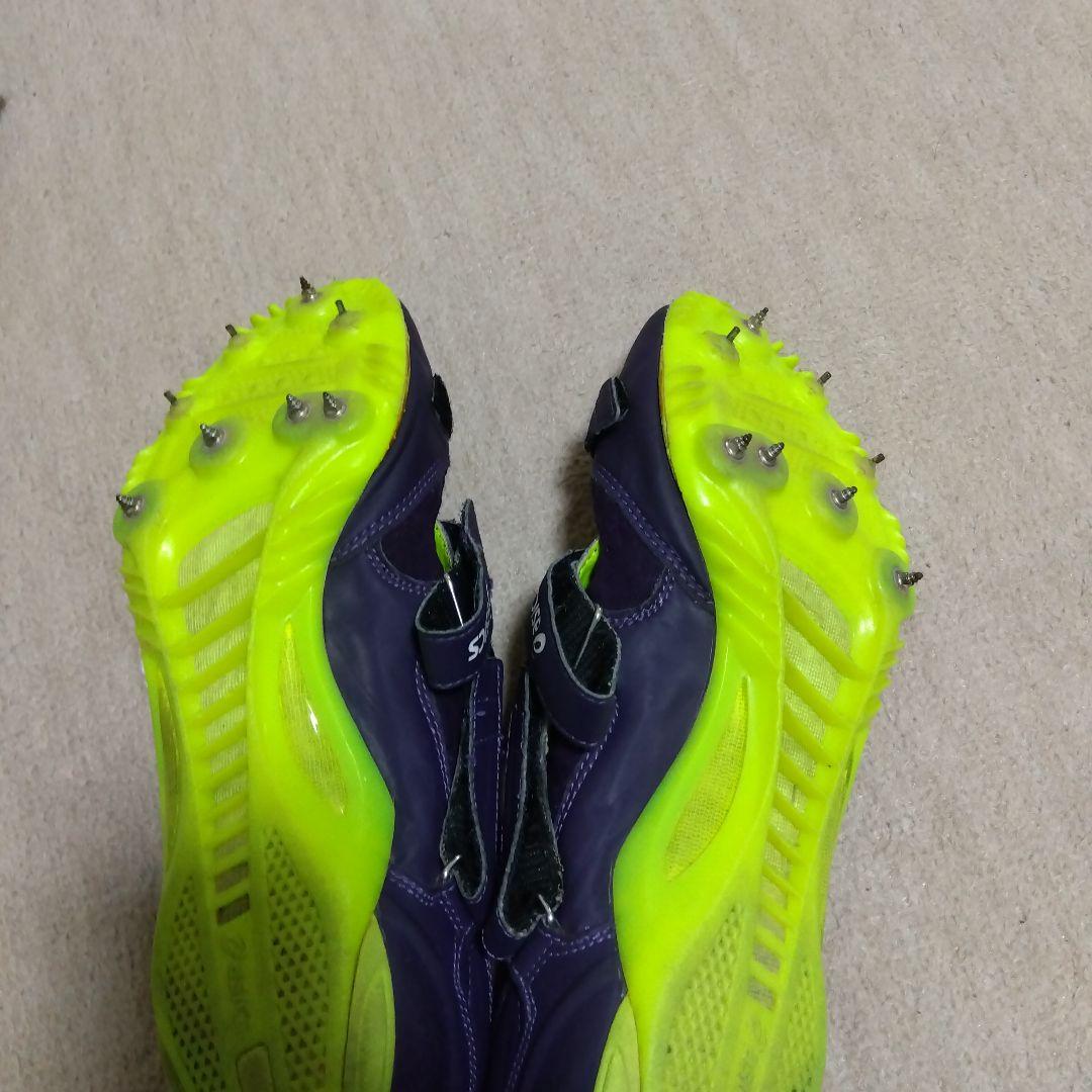 ASICS 陸上競技用スパイクシューズ ネイビー/ライム
