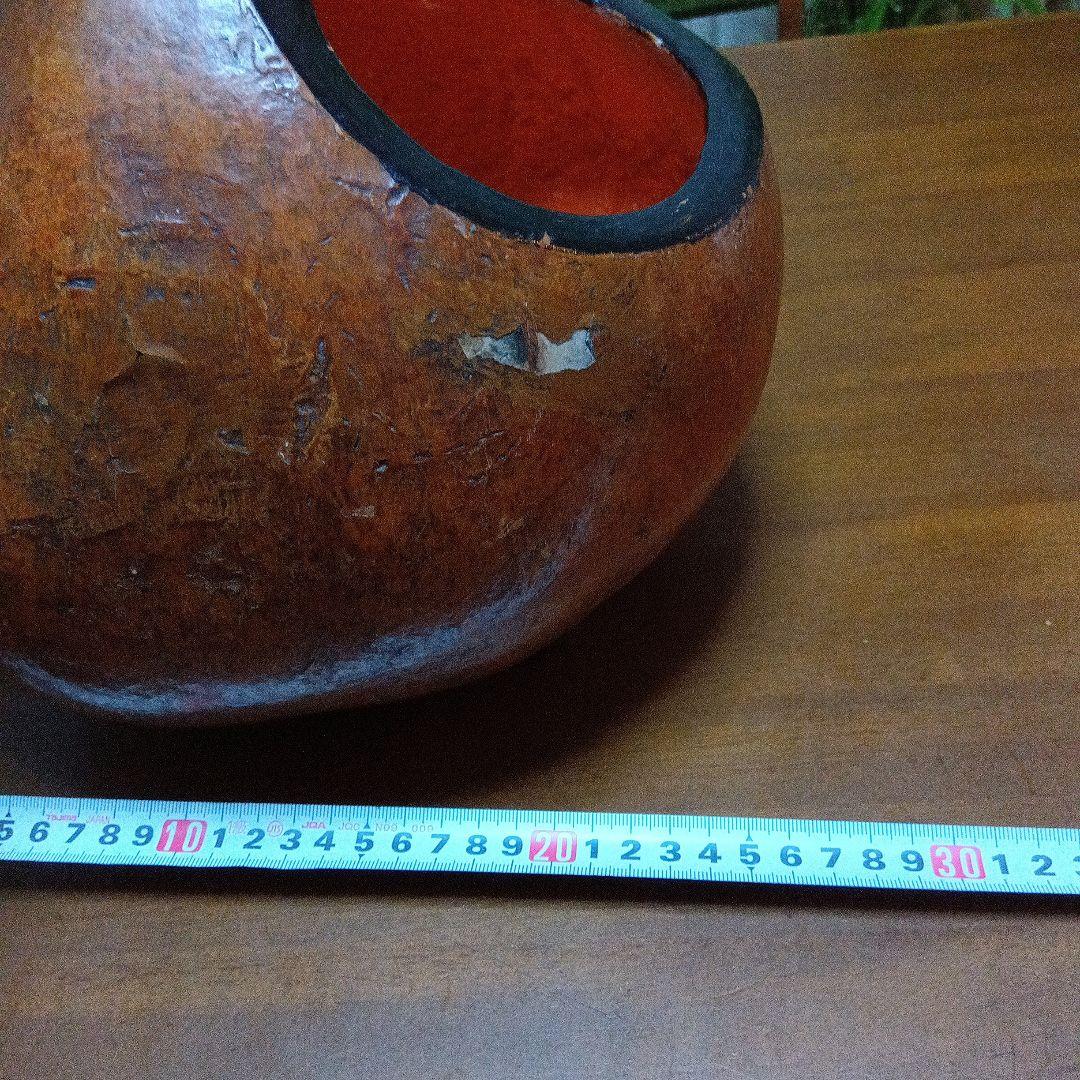 骨董 瓢炭斗 ふくべ細工 炭入れ 炭斗