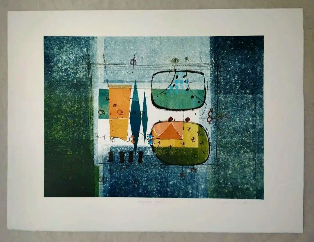 特価◯絵画　カラー銅版画　シ―ト