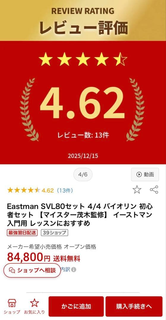 【島村楽器限定】バイオリン　ヴァイオリン　【マイスター茂木監修】