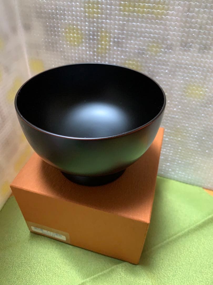 【新品】【会津白木屋漆器店】 漆椀（合鹿椀4. 2）黒・古代朱各1・計2個