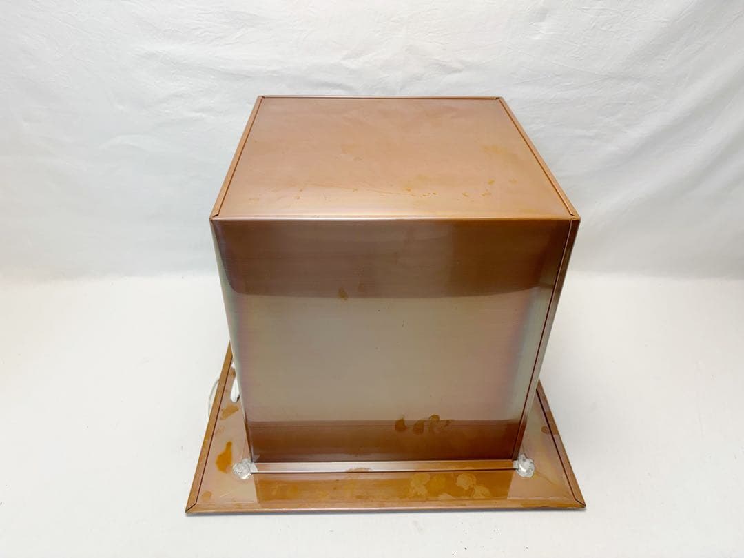 未使用 茶道具 銅製 炉壇 利休炉壇 黒真塗 花筏蒔絵 炉縁 2点セット 紙箱