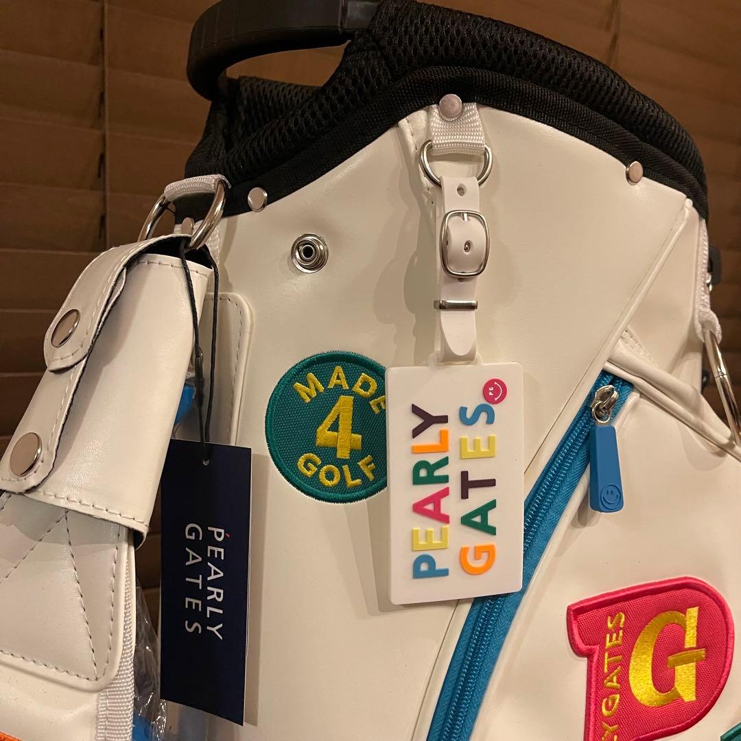 【即発送】PEARLY GATESパーリーゲイツ キャディバッグ ゴルフバッグ白