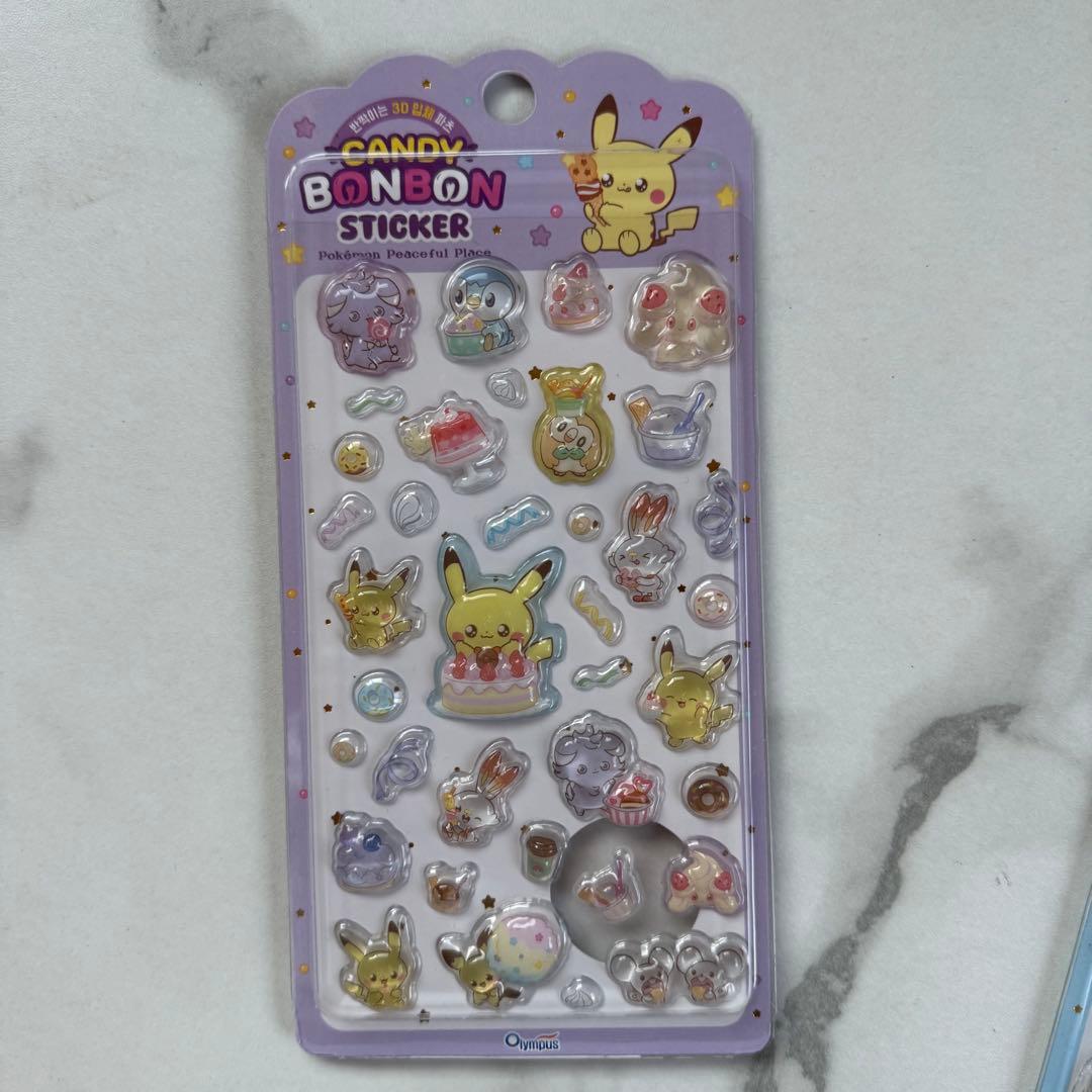 シール　サンリオ　ポケモン　セット　ぷくぷく　ボンボンシール