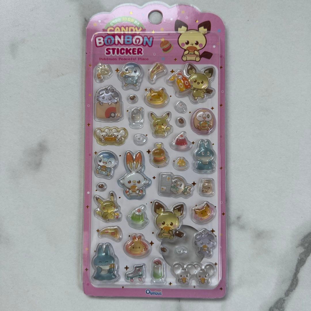 シール　サンリオ　ポケモン　セット　ぷくぷく　ボンボンシール