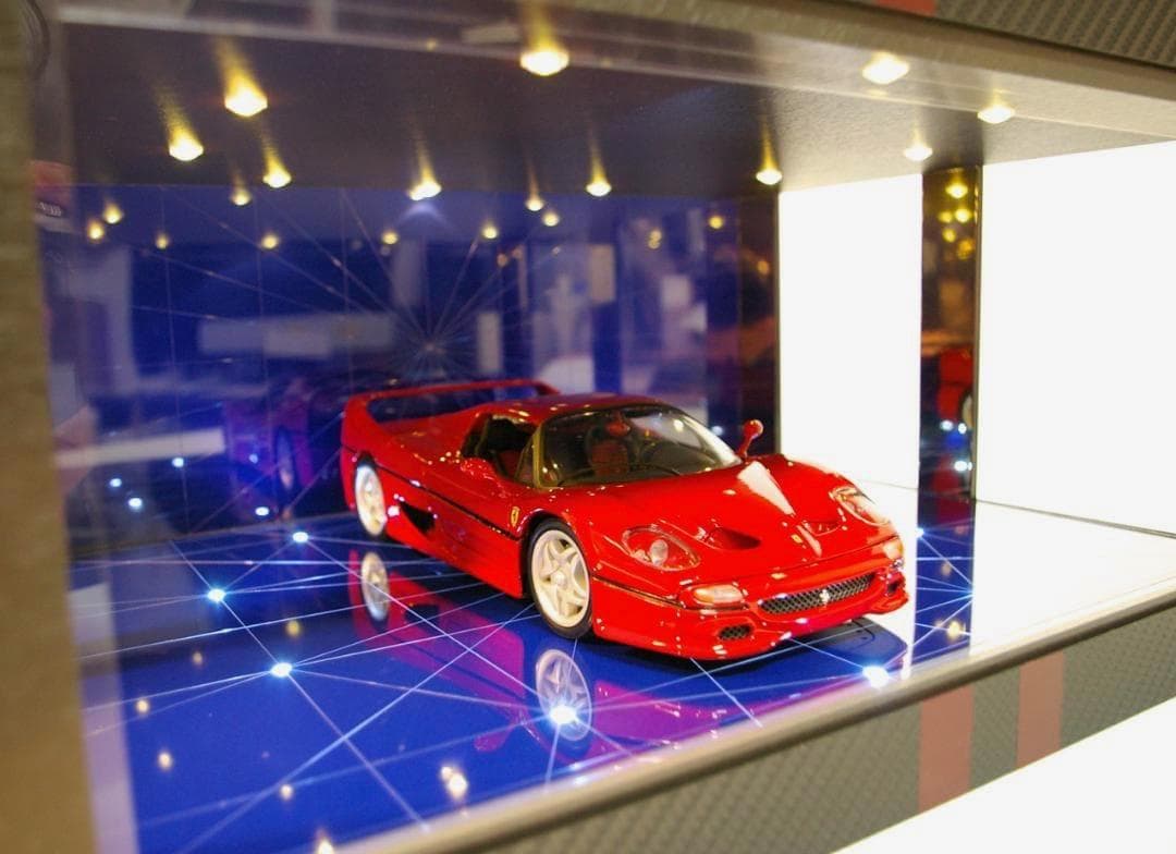 かおりこオーダー品・コバルトブルー幾何学・ディスプレーBOX/ネオジオラマ